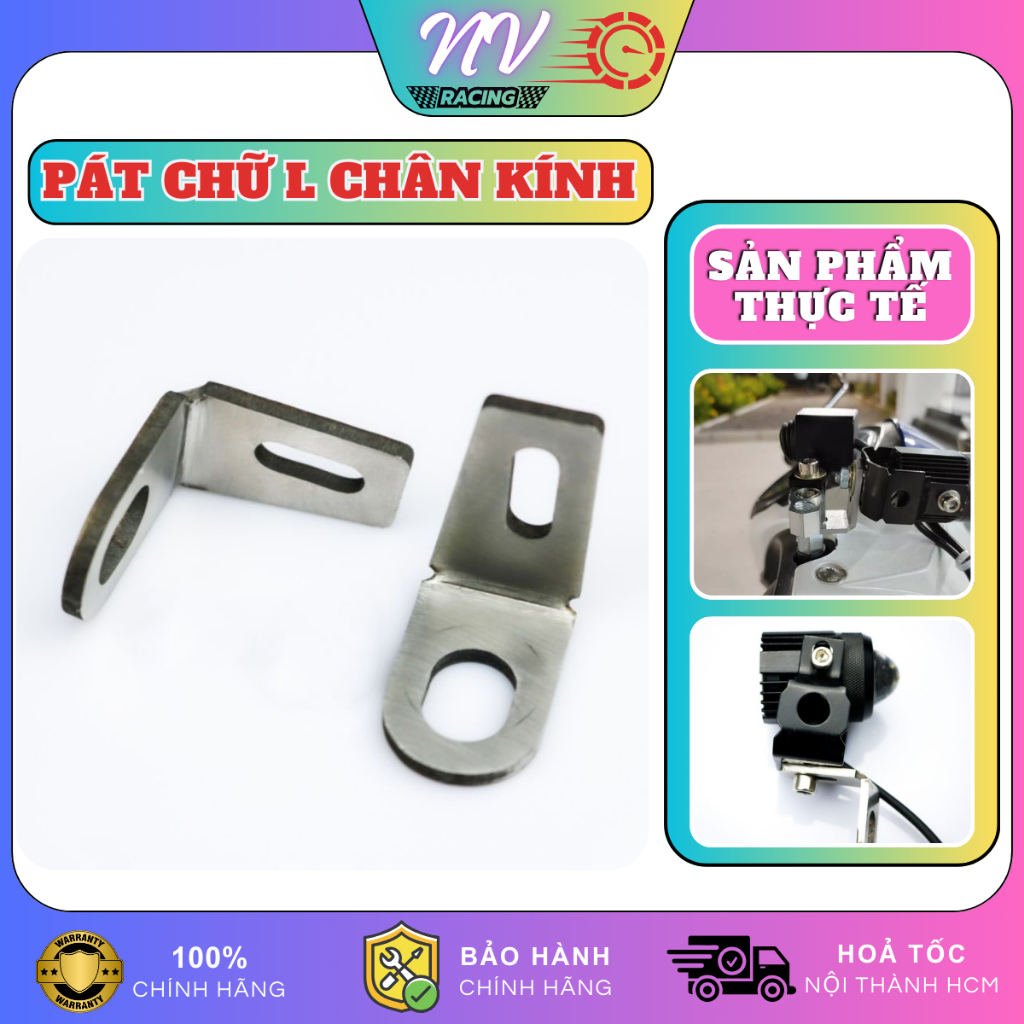 Pát Chữ L Chân Kính, Chân Phuộc...Gắn Đèn Trợ Sáng Inox 304 CNC Lắp ...