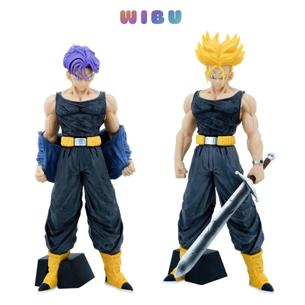 Mô Hình DragonBall Trunks thường và Trunks Super Saiyan dáng đứng siêu ...