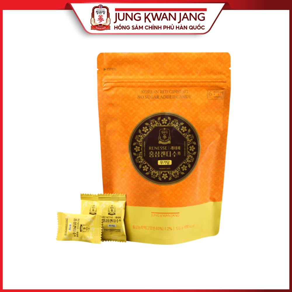 Ảnh Kẹo Hồng Sâm Không Đường KGC Jung Kwan Jang Bịch 120g, 240g 2