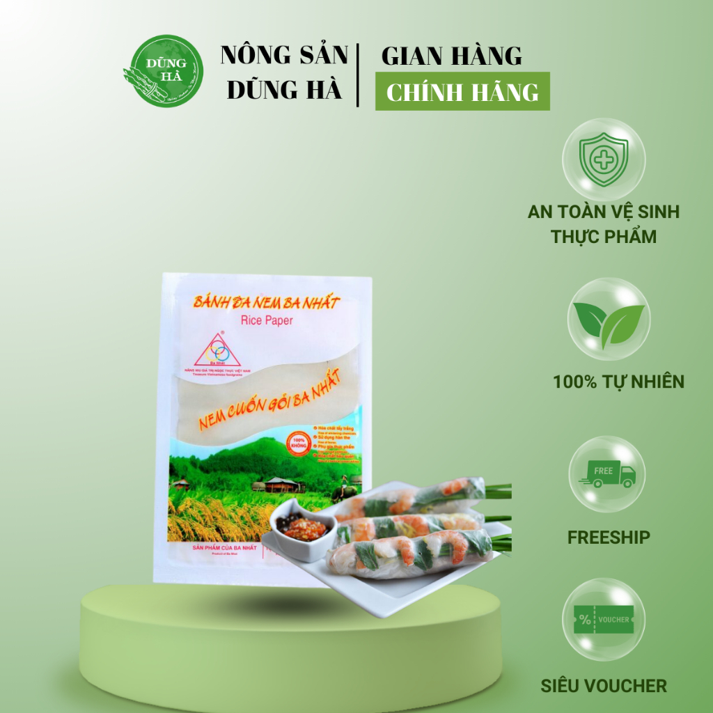 BÁNH ĐA NEM CUỐN GỎI BA NHẤT - Bánh đa cao cấp, dai ngon dùng cuốn gỏi ...