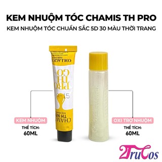 Kem nhuộm tóc 5D Chamis TH New Pro Collagen Hair Colour 60ml (dưỡng phủ bạc 30 tone hotrend) 2Trucos