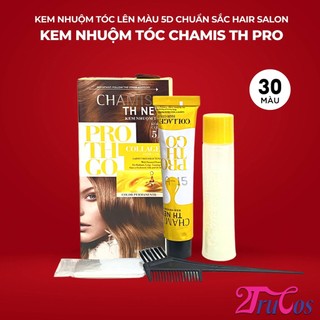 Kem nhuộm tóc 5D Chamis TH New Pro Collagen Hair Colour 60ml (dưỡng phủ bạc 30 tone hotrend) 2Trucos