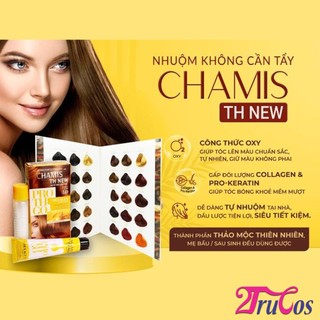 Kem nhuộm tóc 5D Chamis TH New Pro Collagen Hair Colour 60ml (dưỡng phủ bạc 30 tone hotrend) 2Trucos