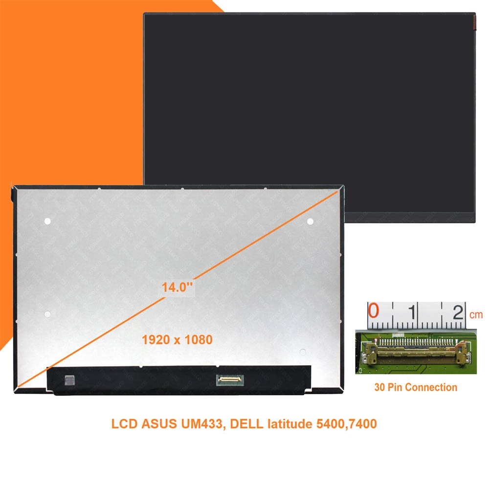 Écran LCD LED 14" Pour Dell Latitude 5400 - 1366x768, 30 Broches, Sans Fixations
