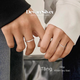 925 Silver Couple Rings, adjustable by Devan Silver