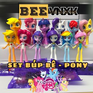 SET ngựa Pony và Búp bê kèm phụ kiện thời trang cao cấp - Đồ chơi My Little Pony xuất dư BEE VNXK