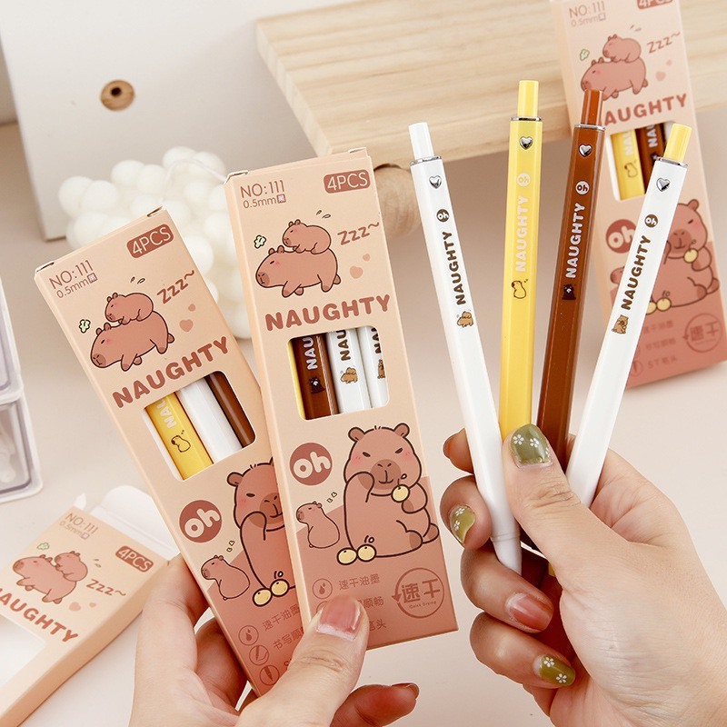 set-4-b-t-bi-b-m-th-n-vu-ng-h-nh-capybara-b-t-gel-m-c-en-ng-i-0-5-mm