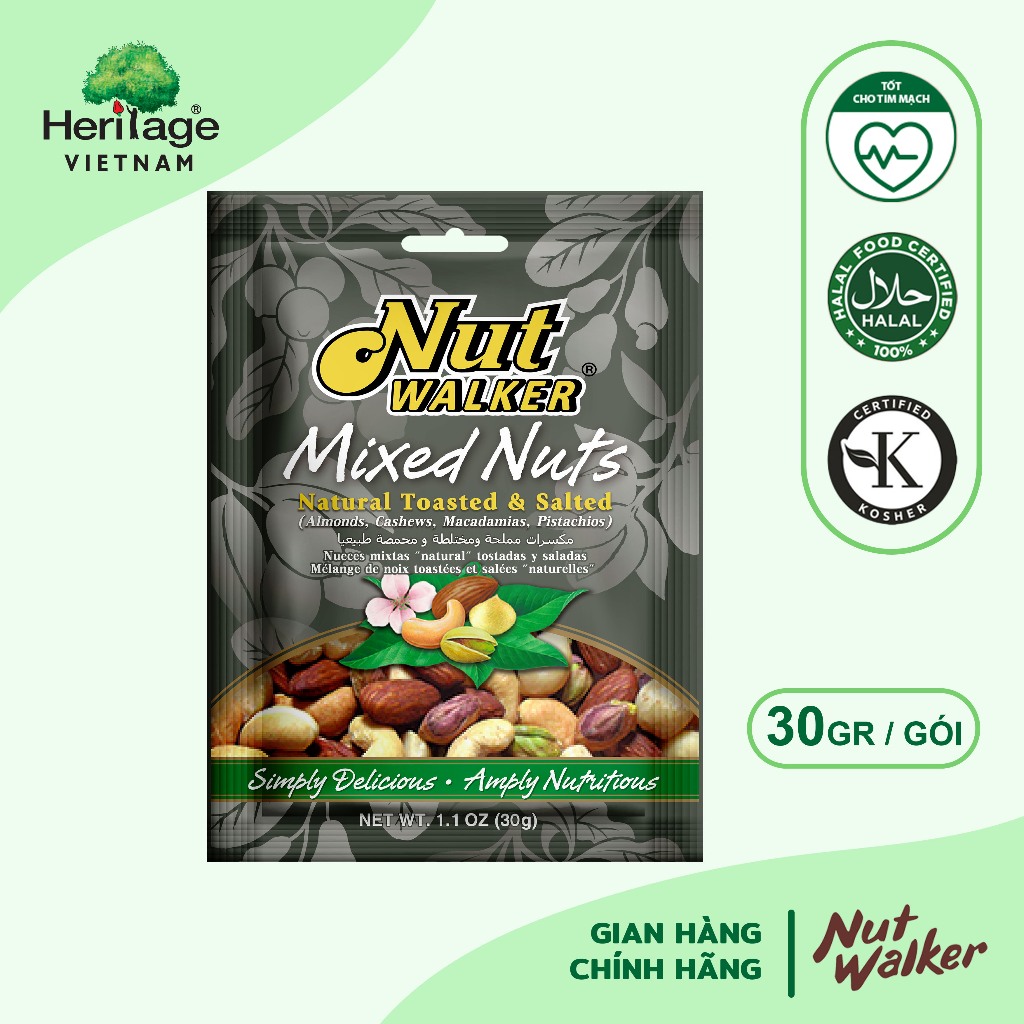 HỖN HỢP HẠT KHÔ RANG MUỐI NUT WALKER
