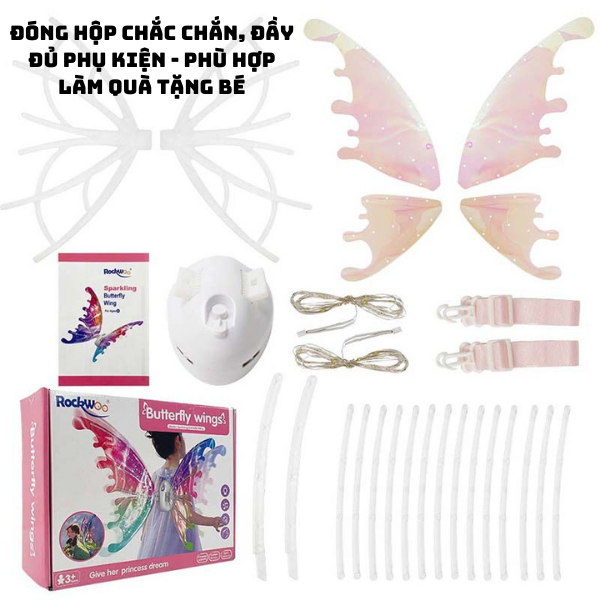 Đồ Chơi Cánh Bướm Phát Sáng Bộ Cánh Tiên Bé Gái Cánh Thiên Thần Cho Bé Đôi Cánh Thiên Thần - PUPU HOUSE