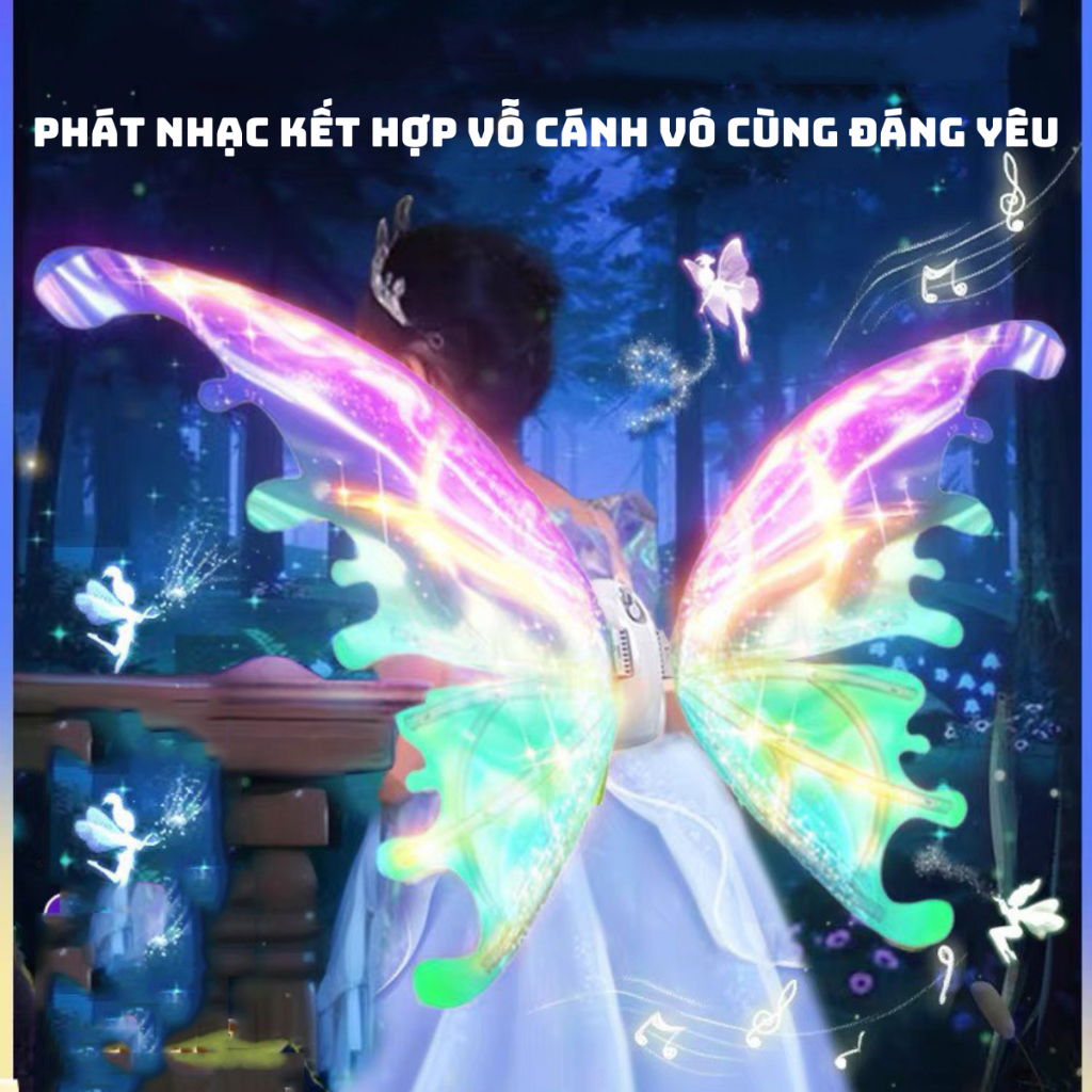 Đồ Chơi Cánh Bướm Phát Sáng Bộ Cánh Tiên Bé Gái Cánh Thiên Thần Cho Bé Đôi Cánh Thiên Thần - PUPU HOUSE