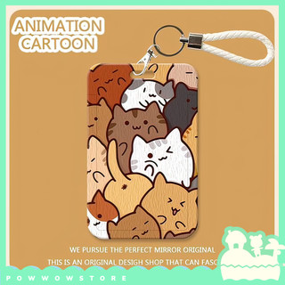[Sẵn VN] Bao Đựng Thẻ Nhân Viên Dọc Nhựa ABS Phong Cách Nhân Vật Hoạt Hình Mèo Cat Mutiple Đáng Yêu Cute