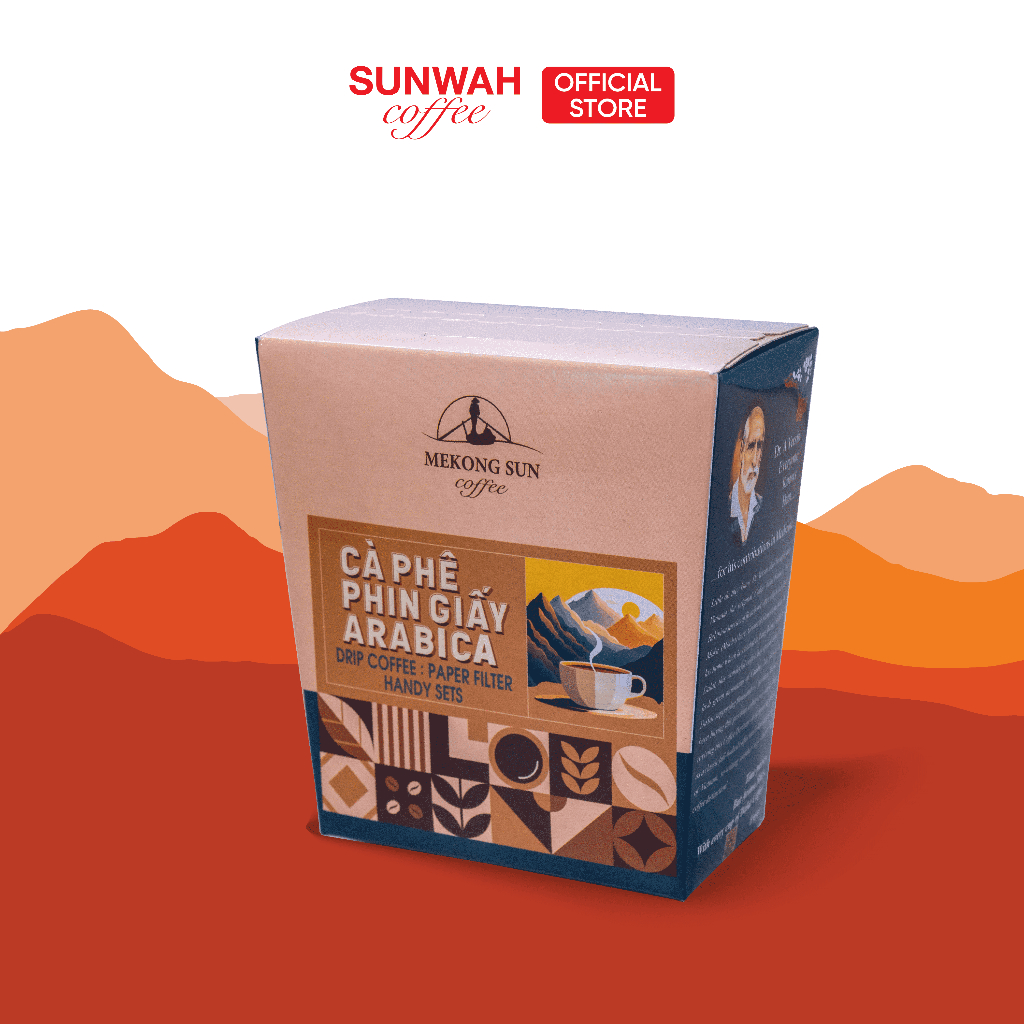 Cà phê phin giấy 100% Arabica nguyên chất Mekong Sun by Sunwah Coffee ...