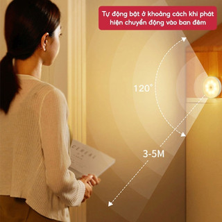 Đèn Ngủ LED Từ Tính Không Dây Gắn Tường, Tủ Quần Áo, Cầu Thang, Phòng Ngủ Có Sạc USB Tiện Dụng