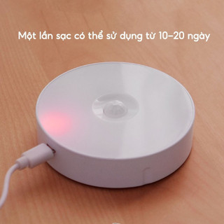 Đèn Ngủ LED Từ Tính Không Dây Gắn Tường, Tủ Quần Áo, Cầu Thang, Phòng Ngủ Có Sạc USB Tiện Dụng