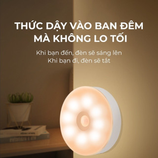 Đèn Ngủ LED Từ Tính Không Dây Gắn Tường, Tủ Quần Áo, Cầu Thang, Phòng Ngủ Có Sạc USB Tiện Dụng