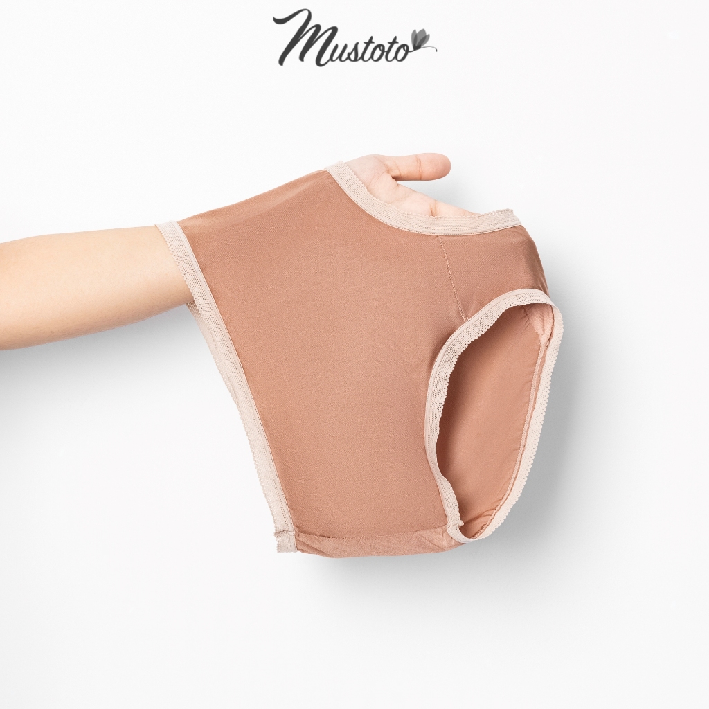 Ảnh Quần Lót Nữ Mustoto Lưng Cao Viền Ren Mềm Mịn Siêu Thoải Mái (MQ31) 4
