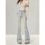 Quần jeans nữ ống loe ,quần loe bò rách cá tính lưng cao tôn dáng chất vải siêu mềm mẫu cá tính cho nàng LN 03