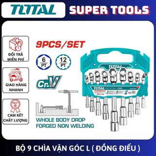 ĐỒ NGHỀ TOTAL Bộ 9 chìa vặn góc L TLASWT0901<HÀNG CHÍNH HÃNG>