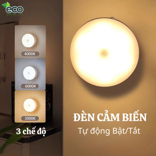 Đèn Ngủ LED Từ Tính Không Dây Gắn Tường, Tủ Quần Áo, Cầu Thang, Phòng Ngủ Có Sạc USB Tiện Dụng