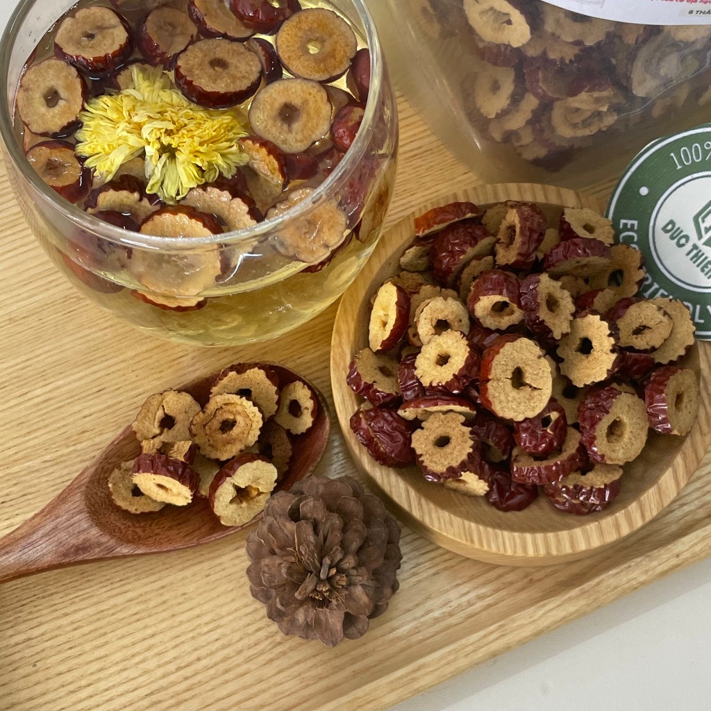 500g (Hàng Thái Lát Sấy Khô) Táo thái lát Đức Thiện Loại 1 Làm Trà Hoa, Nấu Ăn, Hỗ Trợ Tim Mạch
