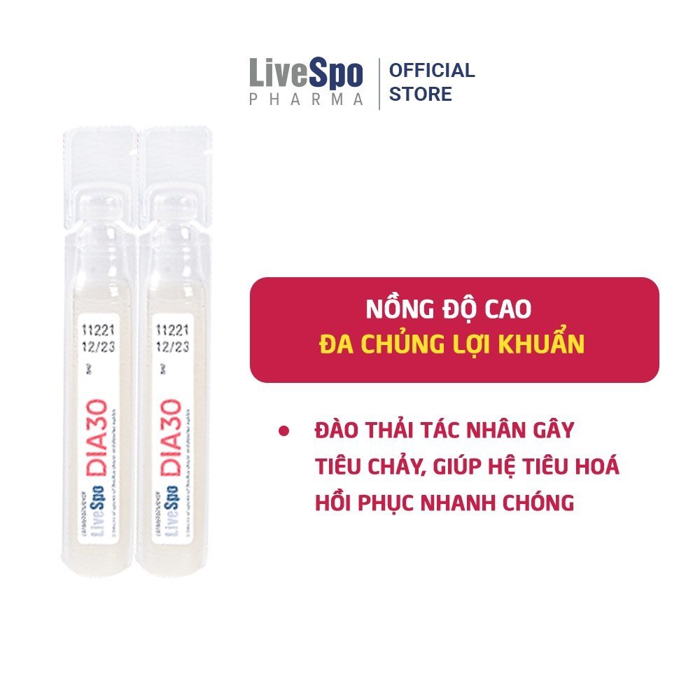 Men vi sinh chứa Bào tử lợi khuẩn giảm Táo bón, biếng ăn, tiêu chảy LiveSpo Pregmom - LiveSpo Dia30