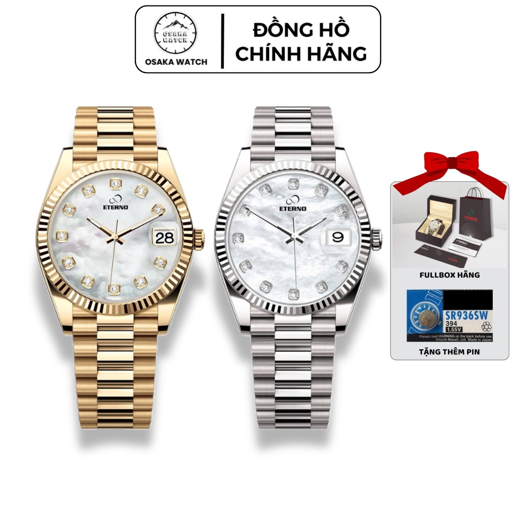 Đồng Hồ Nam Chính Hãng ETERNO E240039 Fullbox Dây Kim Loại Cao Cấp Sang ...