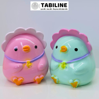 Heo đất ống tiết kiệm tiền lỗ tròn gà đội mũ yêu thương cute xinh LD79 - TABILINE