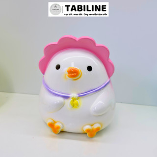 Heo đất ống tiết kiệm tiền lỗ tròn gà đội mũ yêu thương cute xinh LD79 - TABILINE