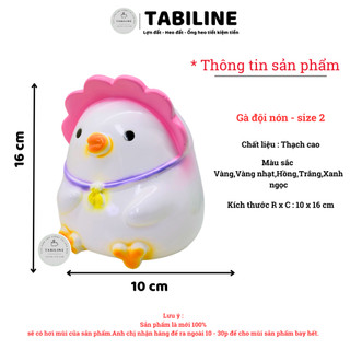 Heo đất ống tiết kiệm tiền lỗ tròn gà đội mũ yêu thương cute xinh LD79 - TABILINE
