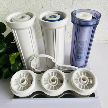 Bộ lọc thô 3 cấp lọc 10 inch nắp liền cao cấp