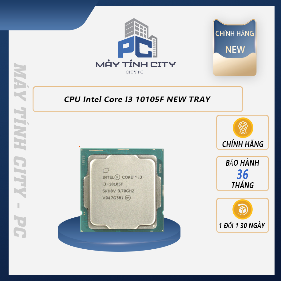 CPU Intel Core I3 10105F / 6Mb / 4 Nhân 8 Luồng / LGA 1200 NEW TRAY ...