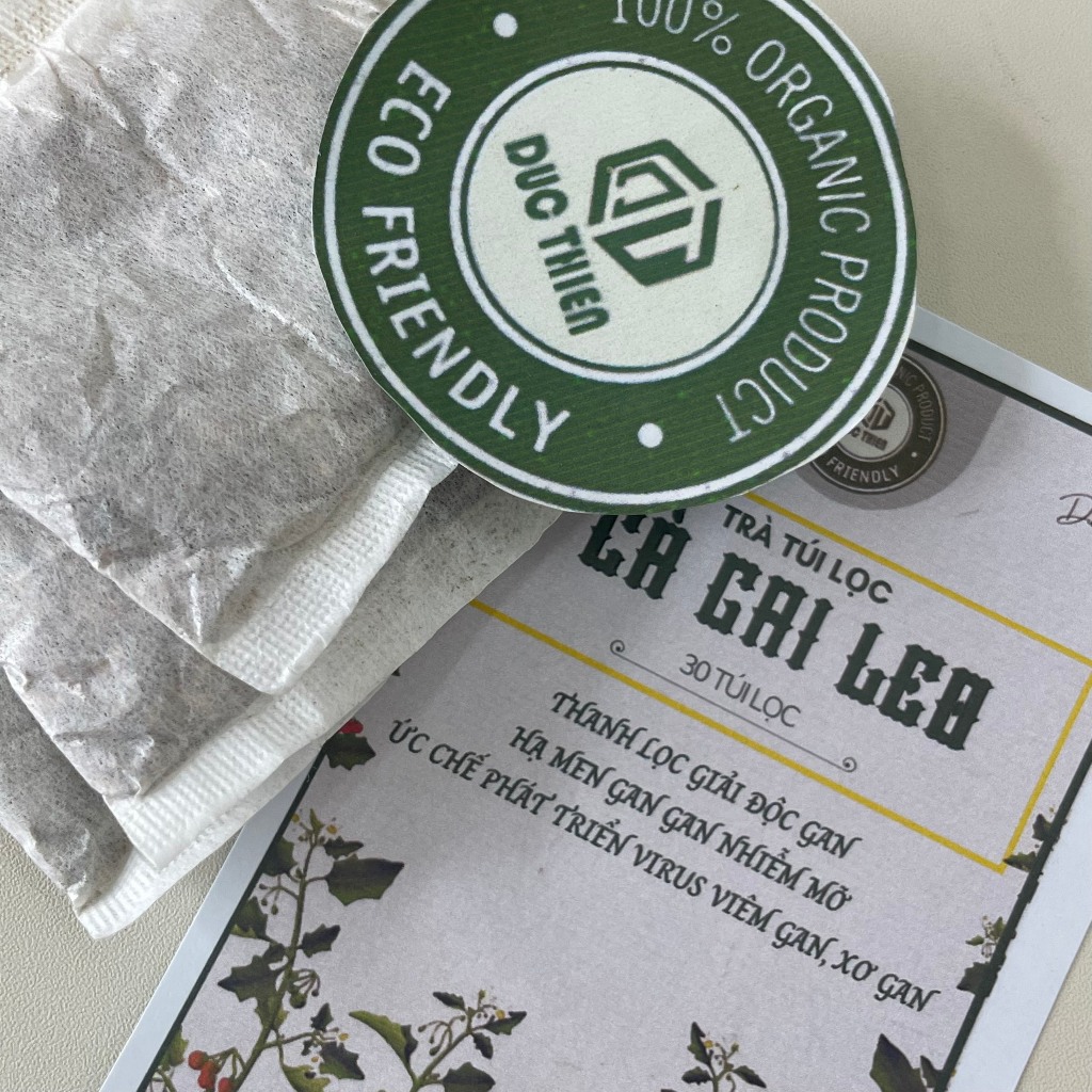 Trà Túi Lọc Cà Gai Leo Đức Thiện (Set 30 Túi Lọc) - Hỗ Trợ Hạ Men Gan, Gan B,C, U Gan Xơ Gan