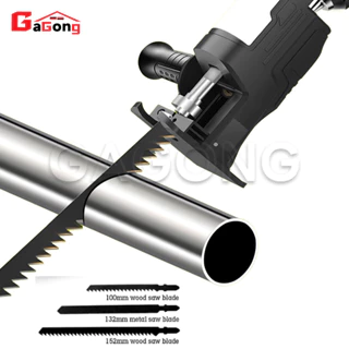 [????Rẻ] Bộ đầu chuyển đổi máy khoan thành máy cưa điện cầm tay tặng kèm 3 lưỡi cắt gỗ kim loại