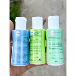 3 Chai Dung dịch vệ sinh phụ nữ Lactac yd 60ml (Mix 2  hoặc 3 màu)