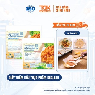 Giấy thấm dầu thực phẩm KRCLEAN 80 tờ dày/mỏng - Giấy thấm hút dầu thức ăn, giảm chất béo, an toàn thực phẩm