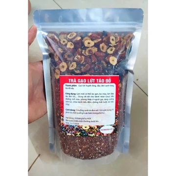 Trà Gạo Lứt TÁO ĐỎ kết hợp ĐẬU ĐEN (Rang Tay) giảm cân, Trà Gạo Lứt Thanh nhiệt, Cải thiện giấc ngủ.