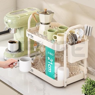 GSlife Kệ Úp Cốc Có Khay Nước Đa Năng-Khay Để Chén Kệ Gia Vị Vật Liệu PP Dày, Có Thể Tháo Rời Để Vệ Sinh