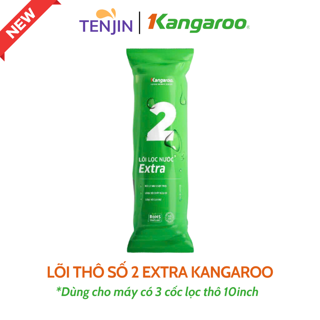 Lõi Lọc Thô Số 2 Kangaroo Loại Mới Nhất Extra - Than Hoạt Tính Chính Hãng Dành Cho Máy Lọc Nước RO