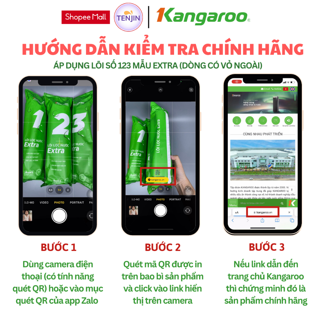 Lõi Lọc Thô Số 2 Kangaroo Loại Mới Nhất Extra - Than Hoạt Tính Chính Hãng Dành Cho Máy Lọc Nước RO