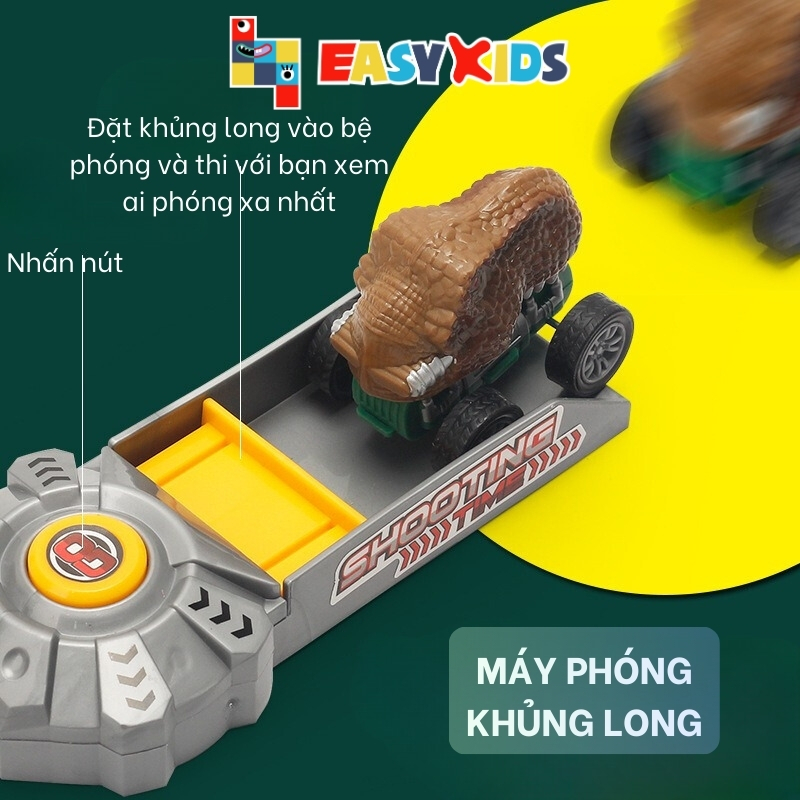 Xe quán tính khủng long có đèn nhạc Món quà sinh nhật trẻ nhỏ EASYTOYS