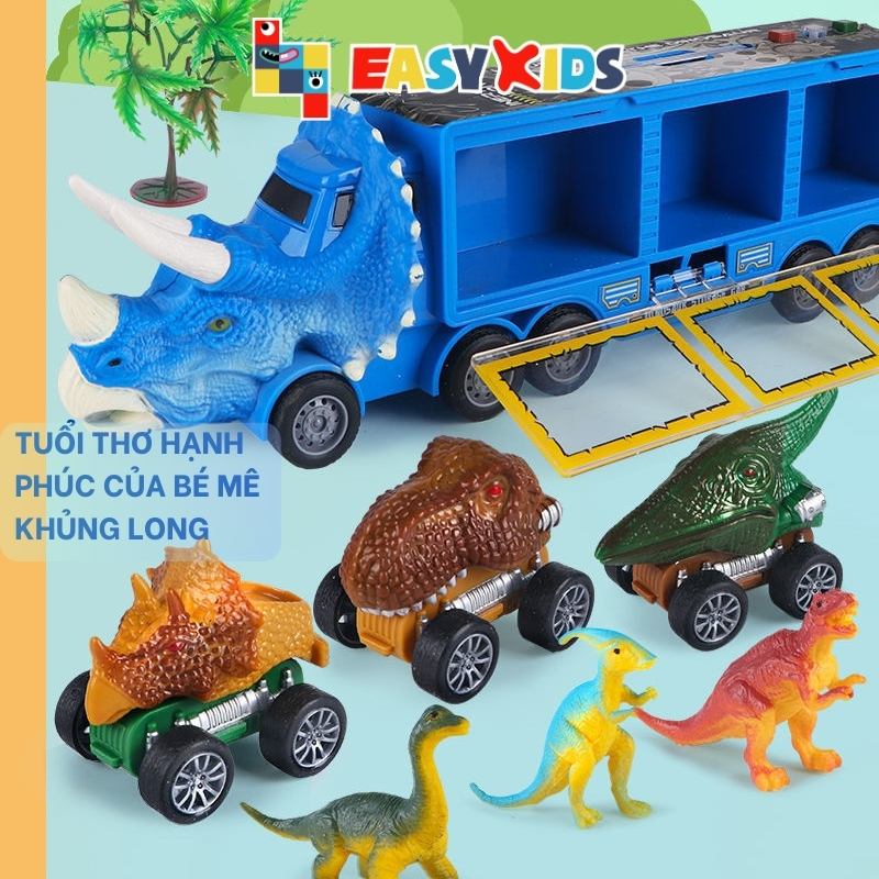Xe quán tính khủng long có đèn nhạc Món quà sinh nhật trẻ nhỏ EASYTOYS