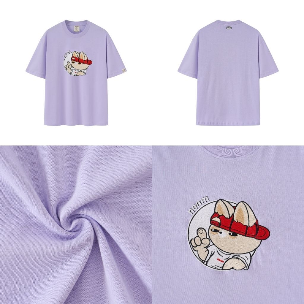Ảnh Áo thun Form rộng NOAM Are You Nafox 100% Cotton 280GSM - Màu Trắng/ Đen/ Tím/ Xanh 2