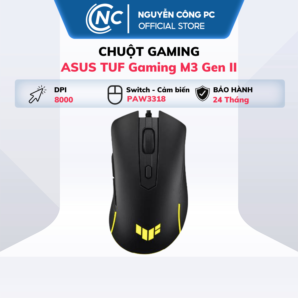 Chuột Chơi Game ASUS TUF Gaming M3 Gen II Hàng chính hãng BH