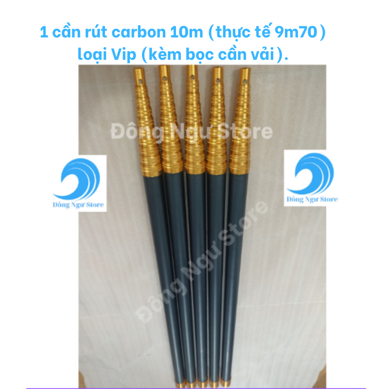 Cần rút carbon 10m loại Vip (Kèm bọc cần vải). | Shopee Việt Nam