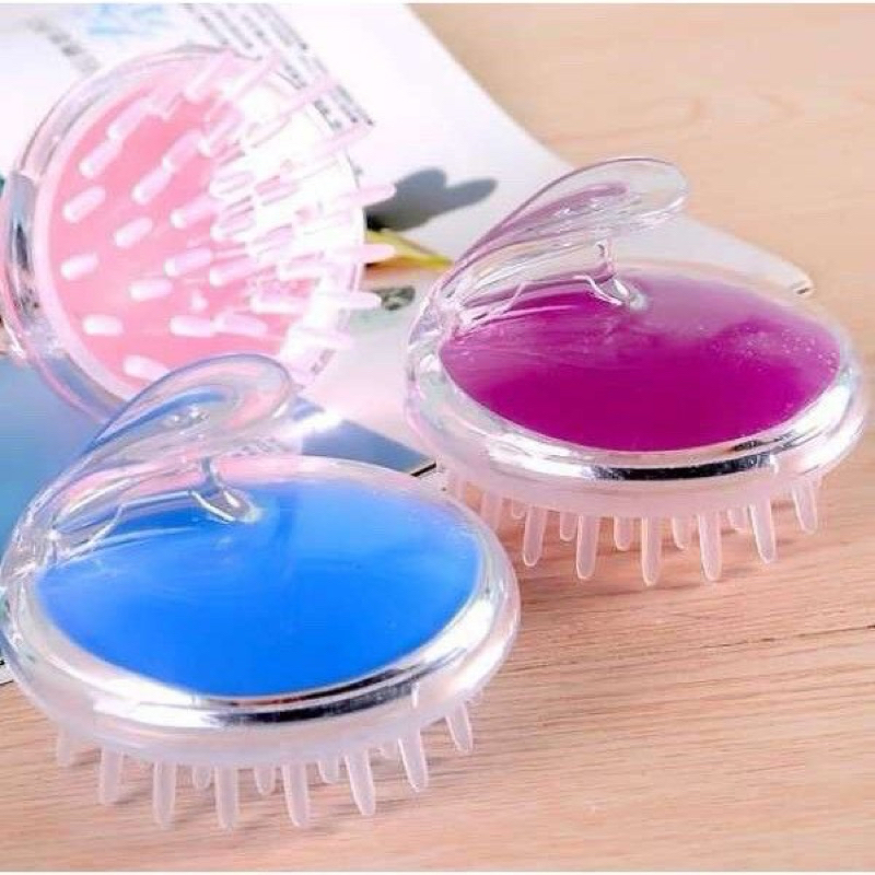 LƯỢC GỘI MASSAGE THƯ GIẢN DA ĐẦU (MÀU NGẪU NHIÊN) - NHỰA TRONG AFS