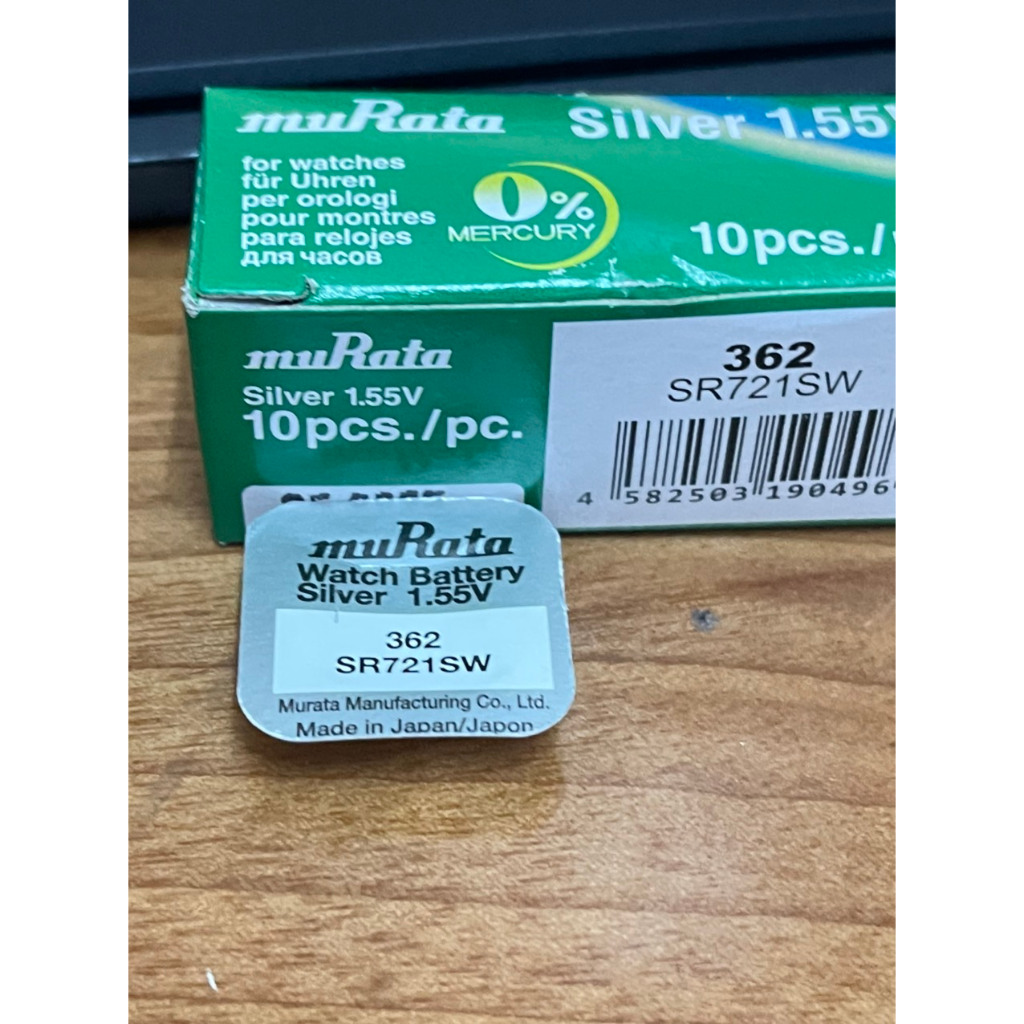 Murata SR721SW Knopfzellen 10er Pack – Silberoxid-Batterie Typ 362, 1.55V, 25 MAh