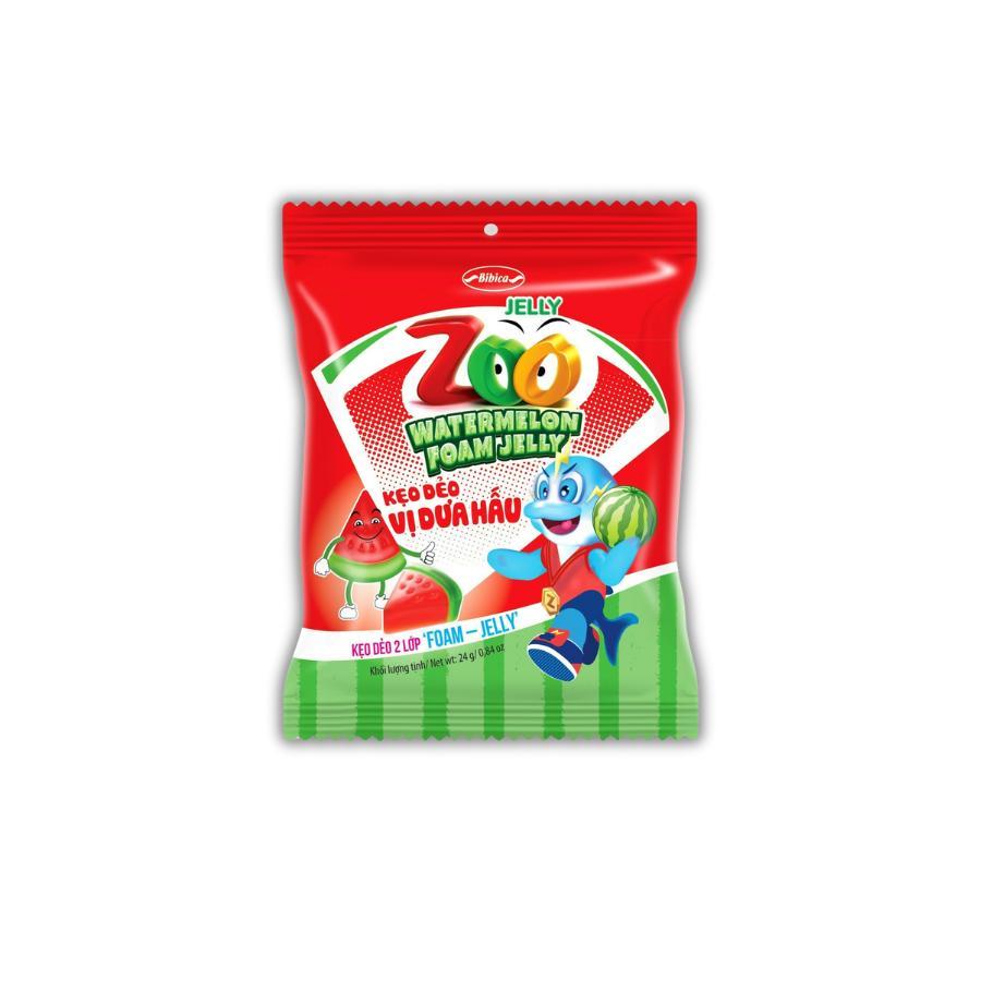 Ảnh Kẹo Dẻo Zoo Foam Jelly Dưa hấu Bibica 24g 1
