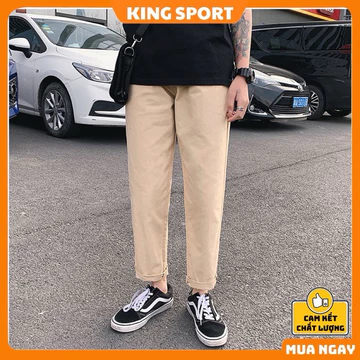 Quần Ống Suông Nam Vải Kaki Co GIãn Kiểu Hàn Quốc, Quần Kaki Nam Form Quần Tây Nam Ống Suông