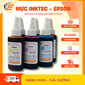 Mực Máy In EpSon Mực Dye UV Dùng Cho Máy In Phun Mực Inktec Chính Hãng Chai 100ml