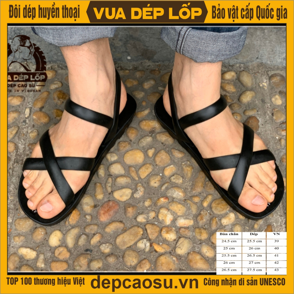 Dép cao su 4 quai khe sanh lốp máy bay VUA DÉP LỐP